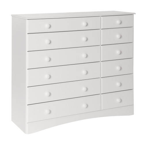 Scandi 6 6 Extra Wide Drawer Chest White Flat Pack Charlie